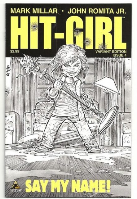 Hit-Girl Vol 1 #4 John Romita Jr. Incentive Sketch Variant 1:50