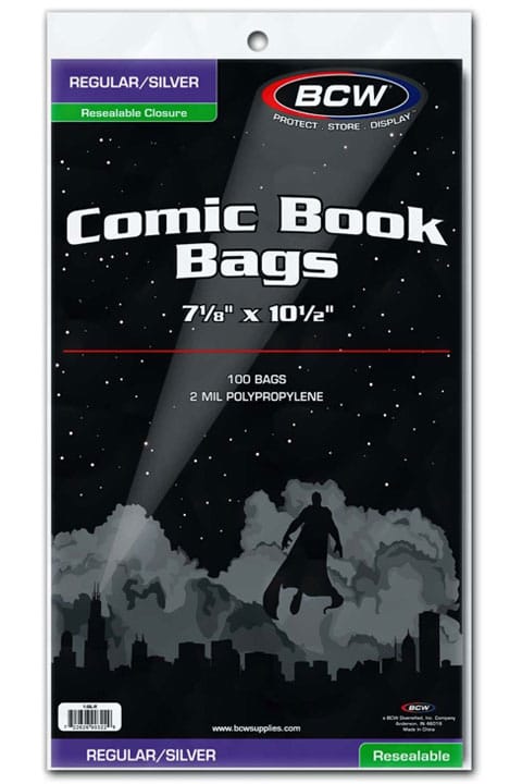 BCW Resealable Silver / Regular Comic Bags BCW Resealable Silver / Regular Comic Bags