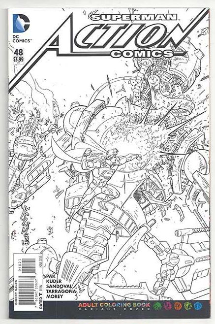 Action Comics Vol 2 #48 Adult Coloring Book Variant Action Comics Vol 2 #48 Adult Coloring Book Variant