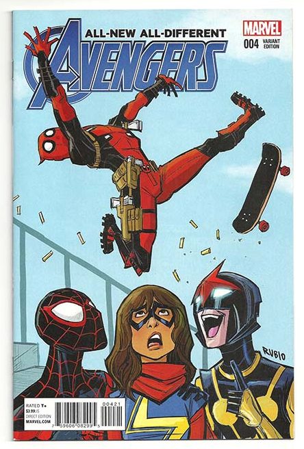 All-New All-Different Avengers #4 Bobby Rubio Deadpool Incentive Variant 1:10 All-New All-Different Avengers #4 Bobby Rubio Deadpool Incentive Variant 1:10