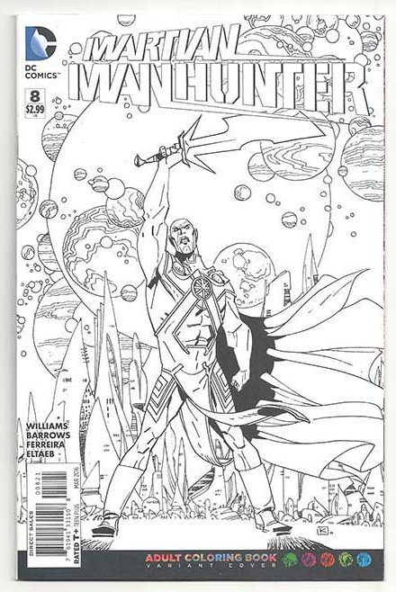 Martian Manhunter Vol 4 #8 Adult Coloring Book Variant Martian Manhunter Vol 4 #8 Adult Coloring Book Variant