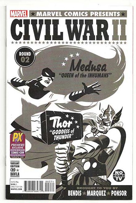 Civil War II #2 SDCC 2016 Exclusive B&W Michael Cho Variant Civil War II #2 SDCC 2016 Exclusive B&W Michael Cho Variant