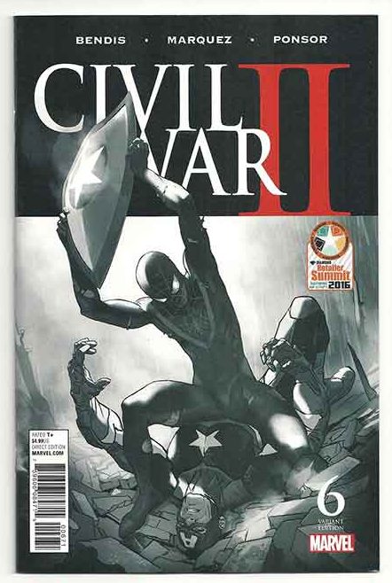 Civil War II #6 Retailer Summit 2016 Exclusive Marko Djurdjevic Black & White Variant Civil War II #6 Retailer Summit 2016 Exclusive Marko Djurdjevic Black & White Variant