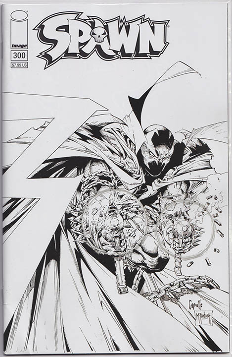 Spawn #300 Greg Capullo, Todd McFarlane Black & White Variant Spawn #300 Greg Capullo, Todd McFarlane Black & White Variant