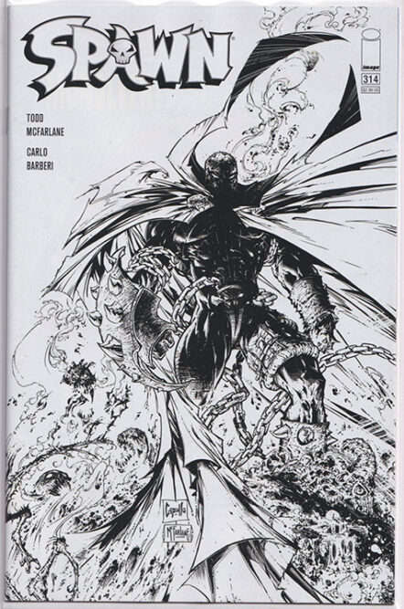 Spawn #314 Incentive Greg Capullo & Todd McFarlane Black & White Variant