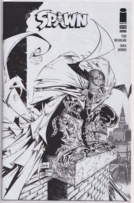 Spawn #315 Greg Capullo, Todd McFarlane Black & White Variant
