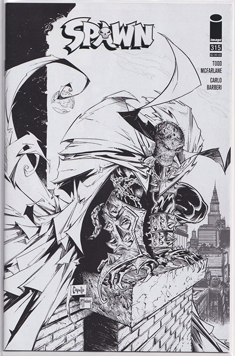 Spawn #315 Greg Capullo, Todd McFarlane Black & White Variant Spawn #315 Greg Capullo, Todd McFarlane Black & White Variant