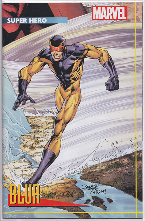 Heroes Reborn Vol 2 #3 Connecting Mark Bagley Blur Trading Card Variant Heroes Reborn Vol 2 #3 Connecting Mark Bagley Blur Trading Card Variant