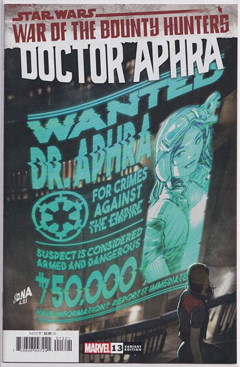Star Wars: Doctor Aphra Vol 2 #13 David Nakayama Wanted Poster Variant Star Wars: Doctor Aphra Vol 2 #13 David Nakayama Wanted Poster Variant
