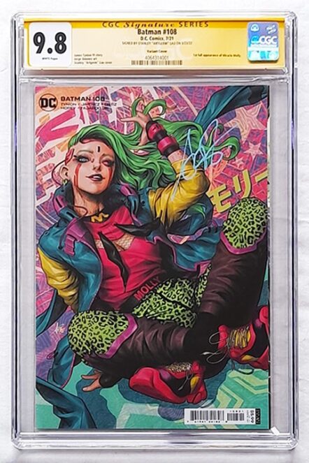 Batman Vol 3 #108 Stanley Artgerm Lau Card Stock Variant Signed by Stanley Artgerm Lau CGC Signature Series 9.8 NM/M