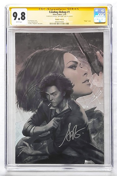 Cowboy Bebop # 1 Stanley Artgerm Lau Noir Virgin Variant 1:25 Signed by Stanley Artgerm Lau CGC Signature Series 9.8 NM/M Cowboy Bebop # 1 Stanley Artgerm Lau Noir Virgin Variant 1:25 Signed by Stanley Artgerm Lau CGC Signature Series 9.8 NM/M