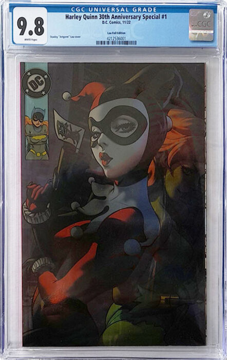Harley Quinn 30th Anniversary Special #1 Stanley Artgerm Lau Incentive Foil Variant 1:50 CGC 9.8 NM/M