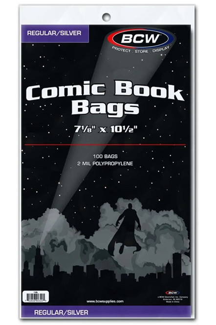 BCW Silver / Regular Comic Bags BCW Silver / Regular Comic Bags