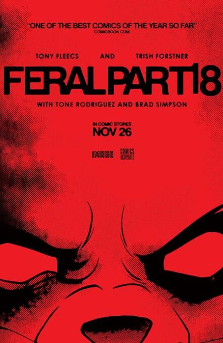 Feral #18 Cover B Tony Fleecs & Trish Forstner Movie Poster Homage Variant Pre-order