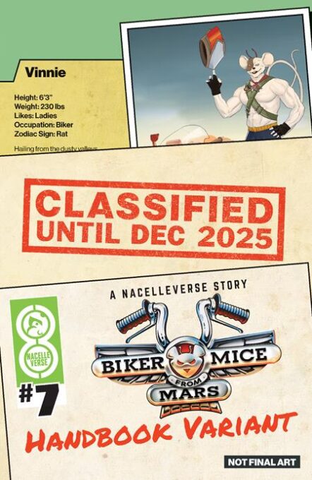 Biker Mice From Mars (2025) #7 Cover B Dotun Akande Handbook Variant Pre-order